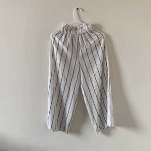 Zara black and white wide legged pants